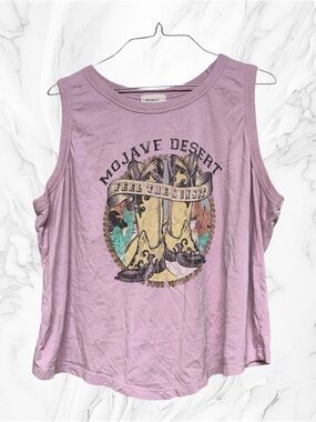 Urban Nation Mojave Desert Pink Graphic Tank Top size 2X